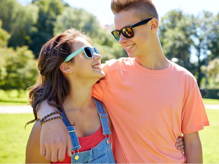 Couple in park