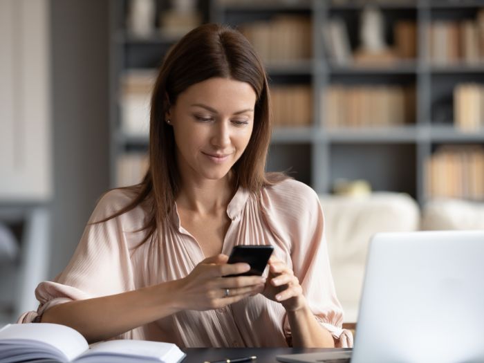 Woman on phone